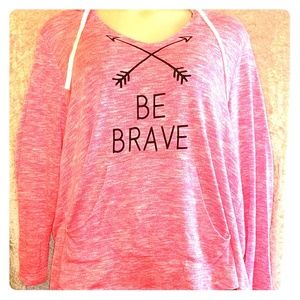 Lightweight graphic knit hoodie